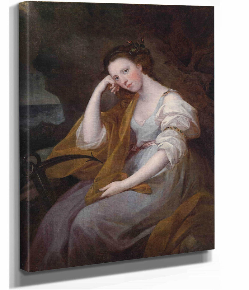 Portrait Of Lady Louisa Leveson Gower As Spes Goddess Of Hope by Angelica Kauffmann