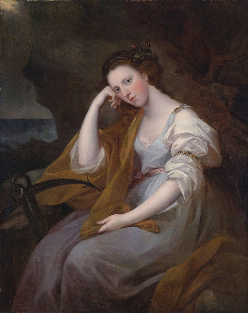 Portrait Of Lady Louisa Leveson Gower As Spes Goddess Of Hope by Angelica Kauffmann