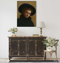 Portrait Of Lillian Hammit Girl In A Big Hat by Thomas Eakins