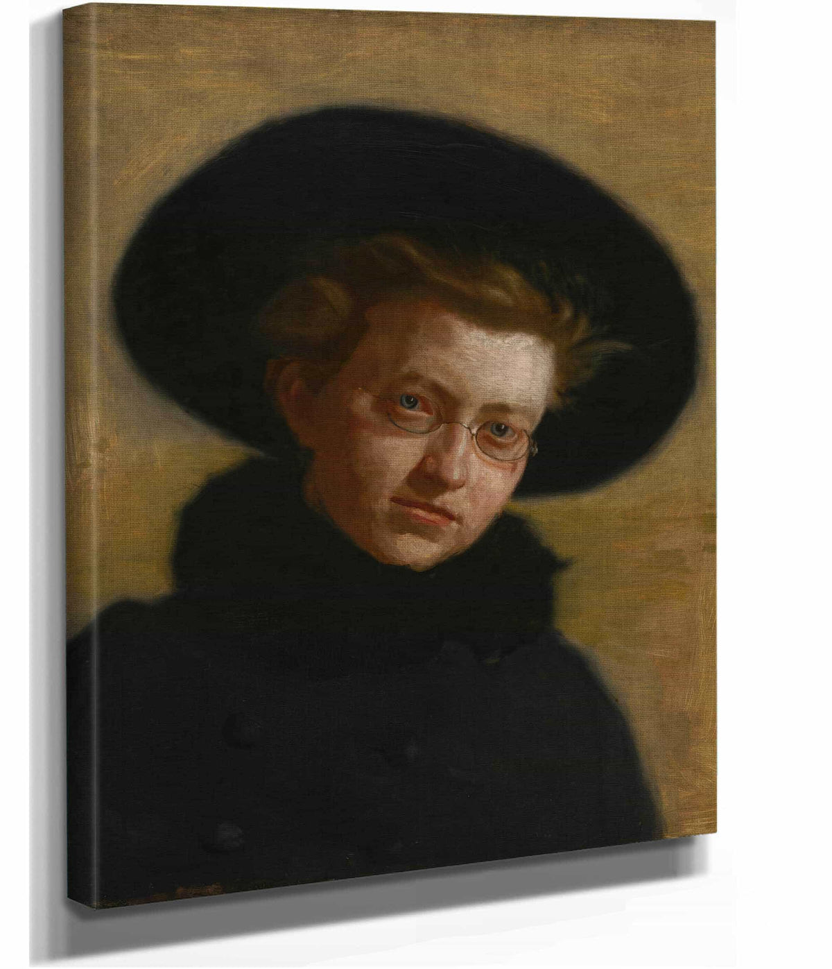 Portrait Of Lillian Hammit Girl In A Big Hat by Thomas Eakins