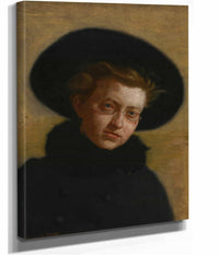 Portrait Of Lillian Hammit Girl In A Big Hat by Thomas Eakins