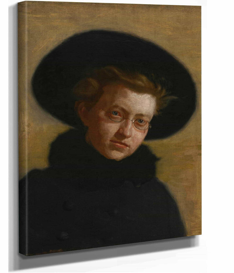 Portrait Of Lillian Hammit Girl In A Big Hat by Thomas Eakins