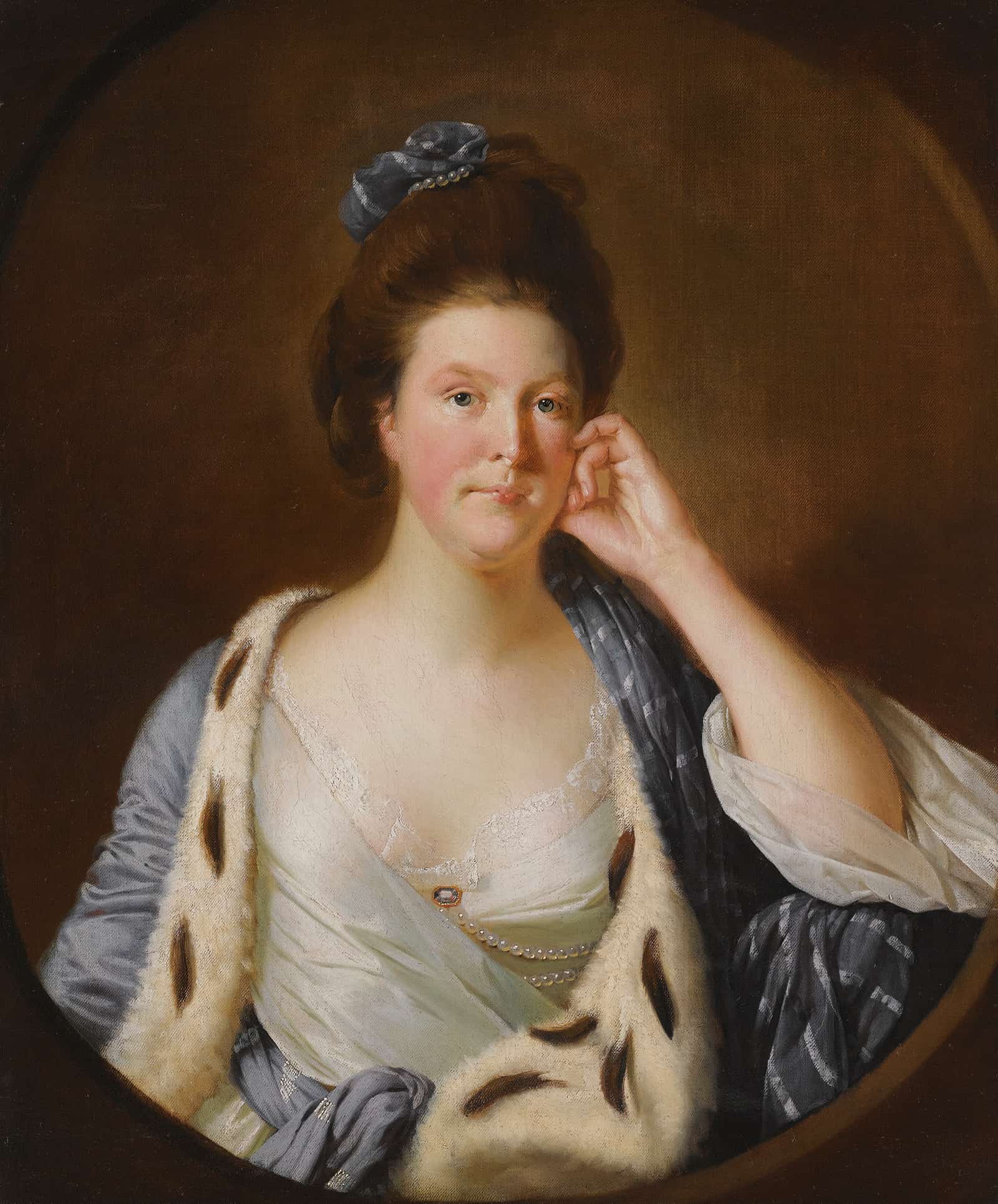 Portrait Of Lucy Stafford Later Mrs Wilkinson B by Joseph Wright Of Derby