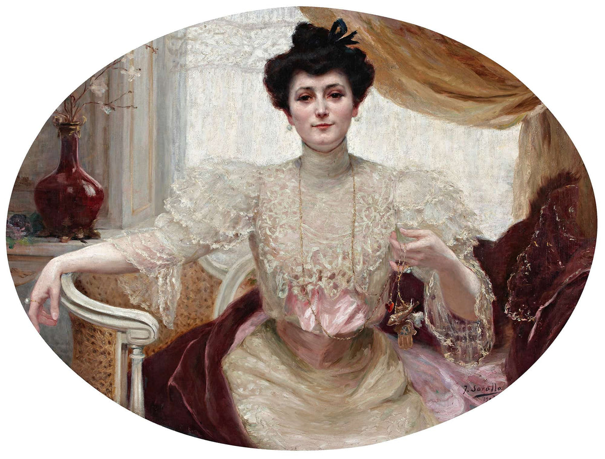 Portrait Of Luisa Martinez De Tejeda by Joaquin Sorolla