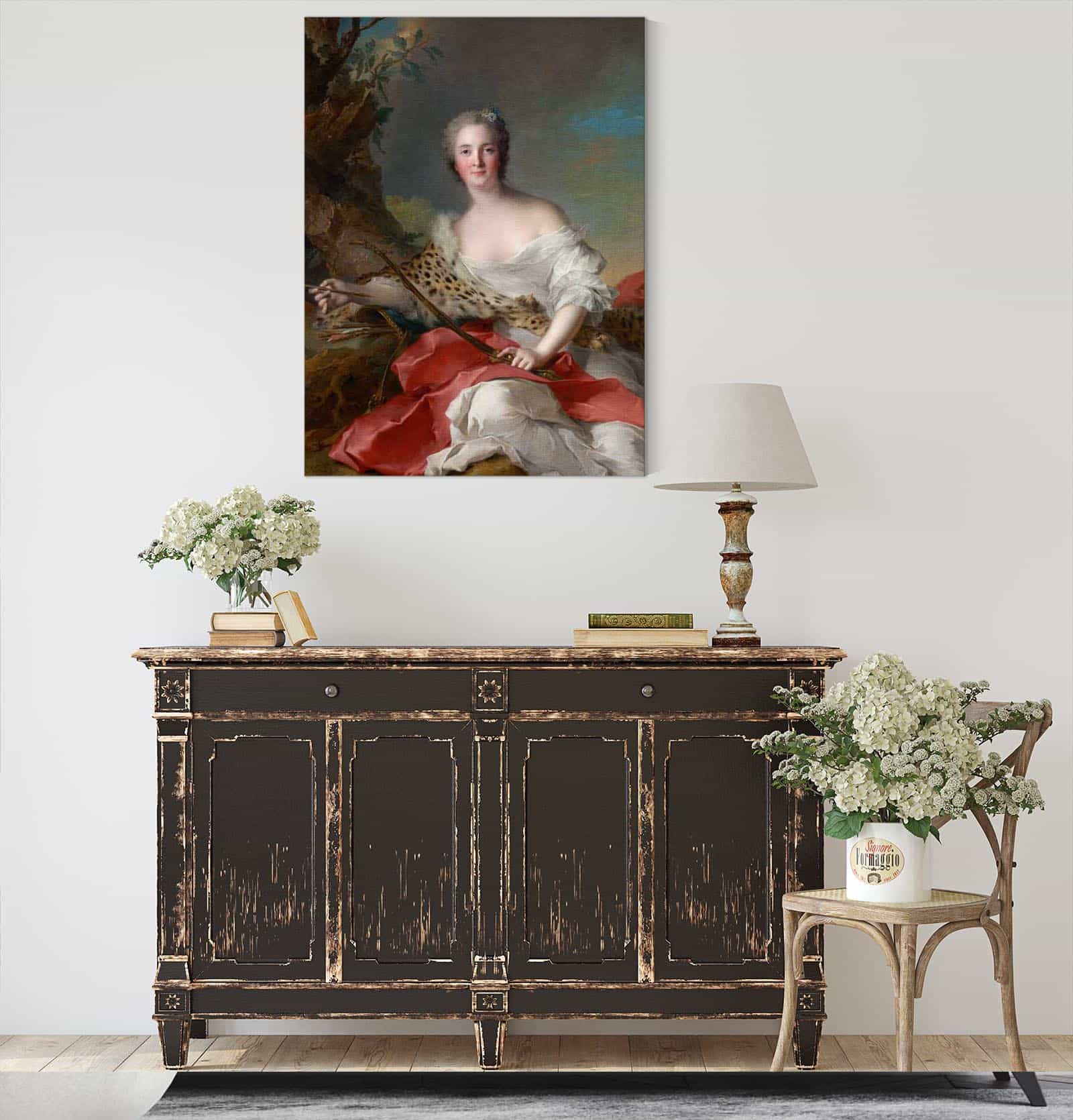 Portrait Of Madame Bonnier De La Mosson As Diana by Jean Marc Nattier