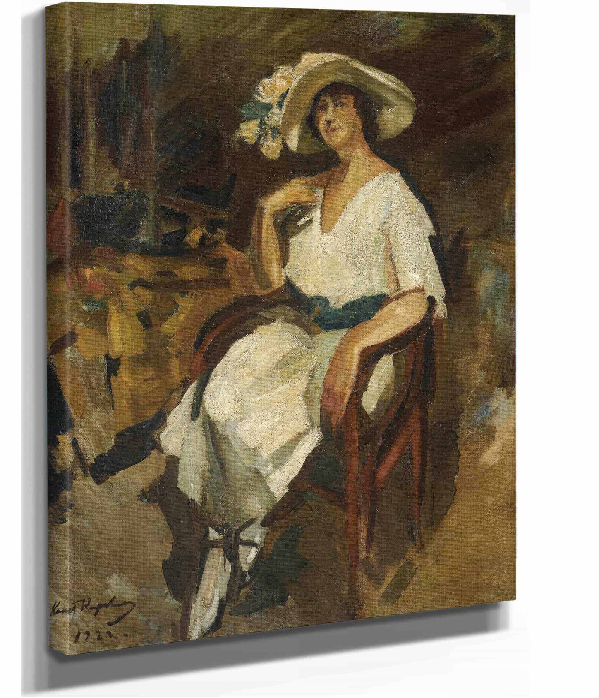 Portrait Of Madame Maria Rubin by Konstantin Alexeevich Korovin