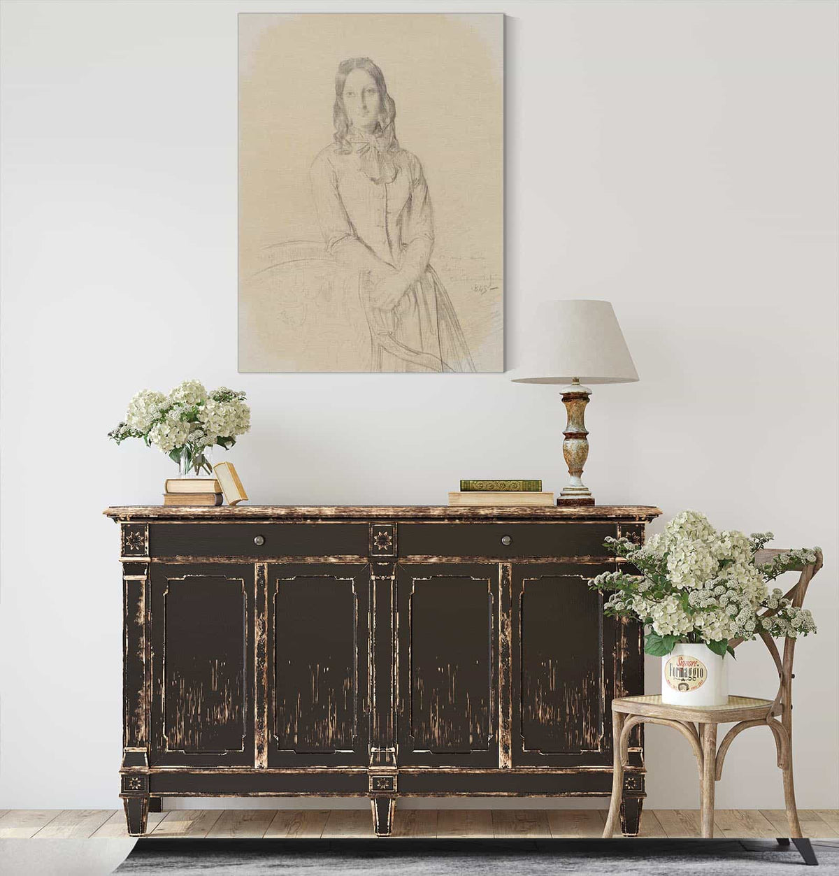 Portrait Of Madame Ravaisson by Theodore Chasseriau