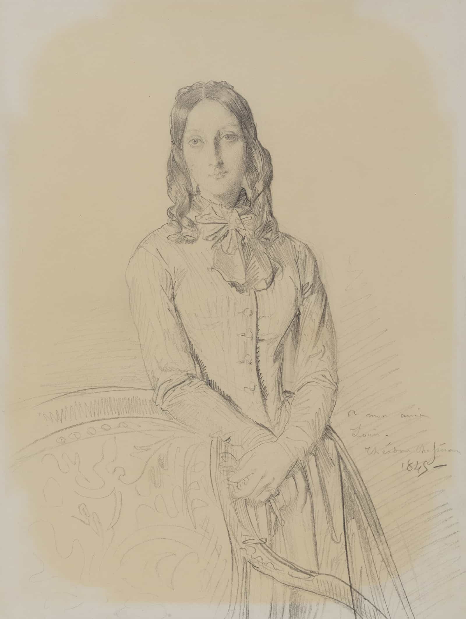 Portrait Of Madame Ravaisson by Theodore Chasseriau