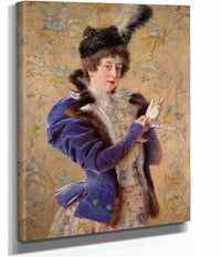 Portrait Of Maria Alexeevna Makovskaya by Konstantin Egorovich Makovsky