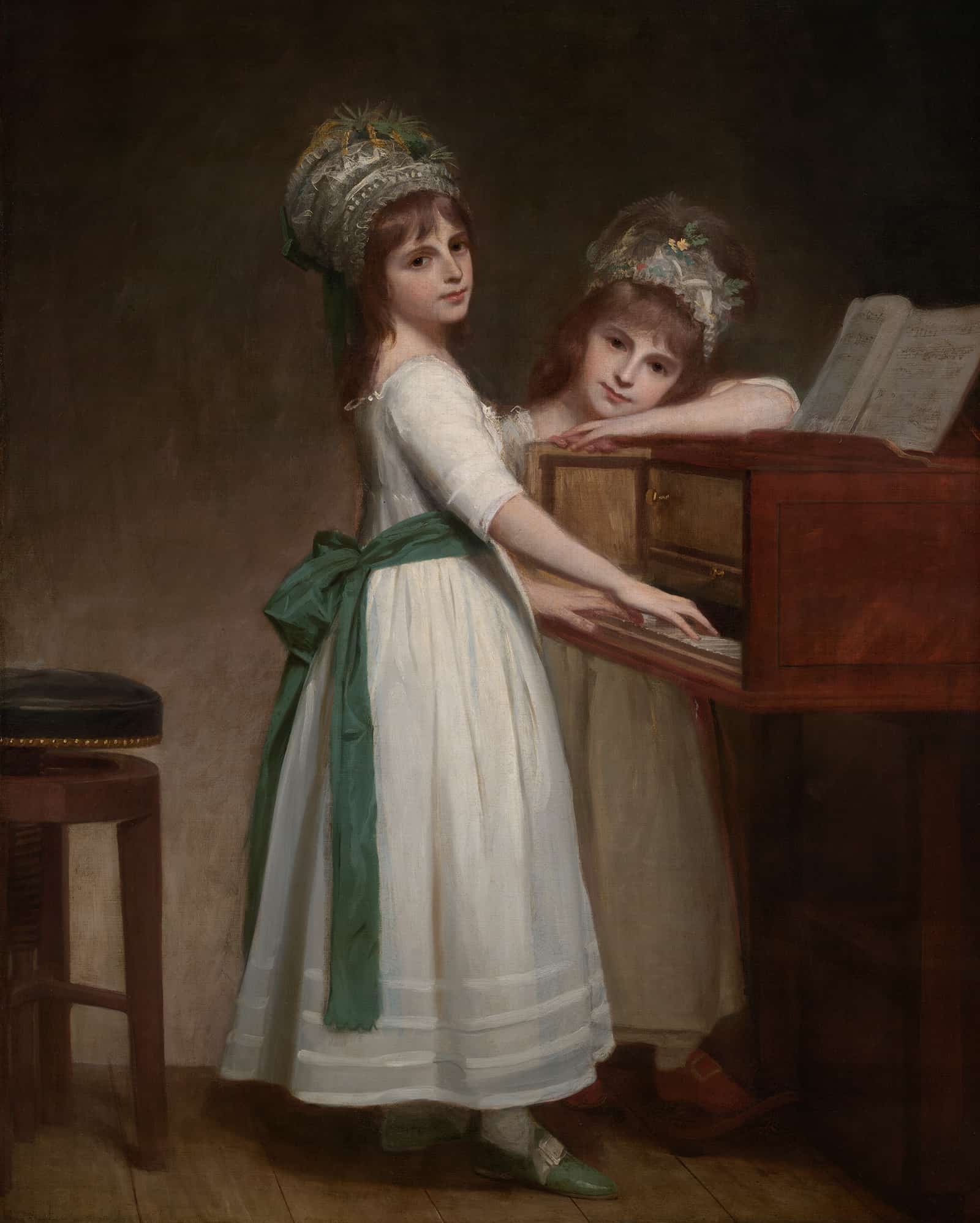 Portrait Of Maria And Catherine The Daughters Of Edward Thurlow St Baron Thurlow by George Romney