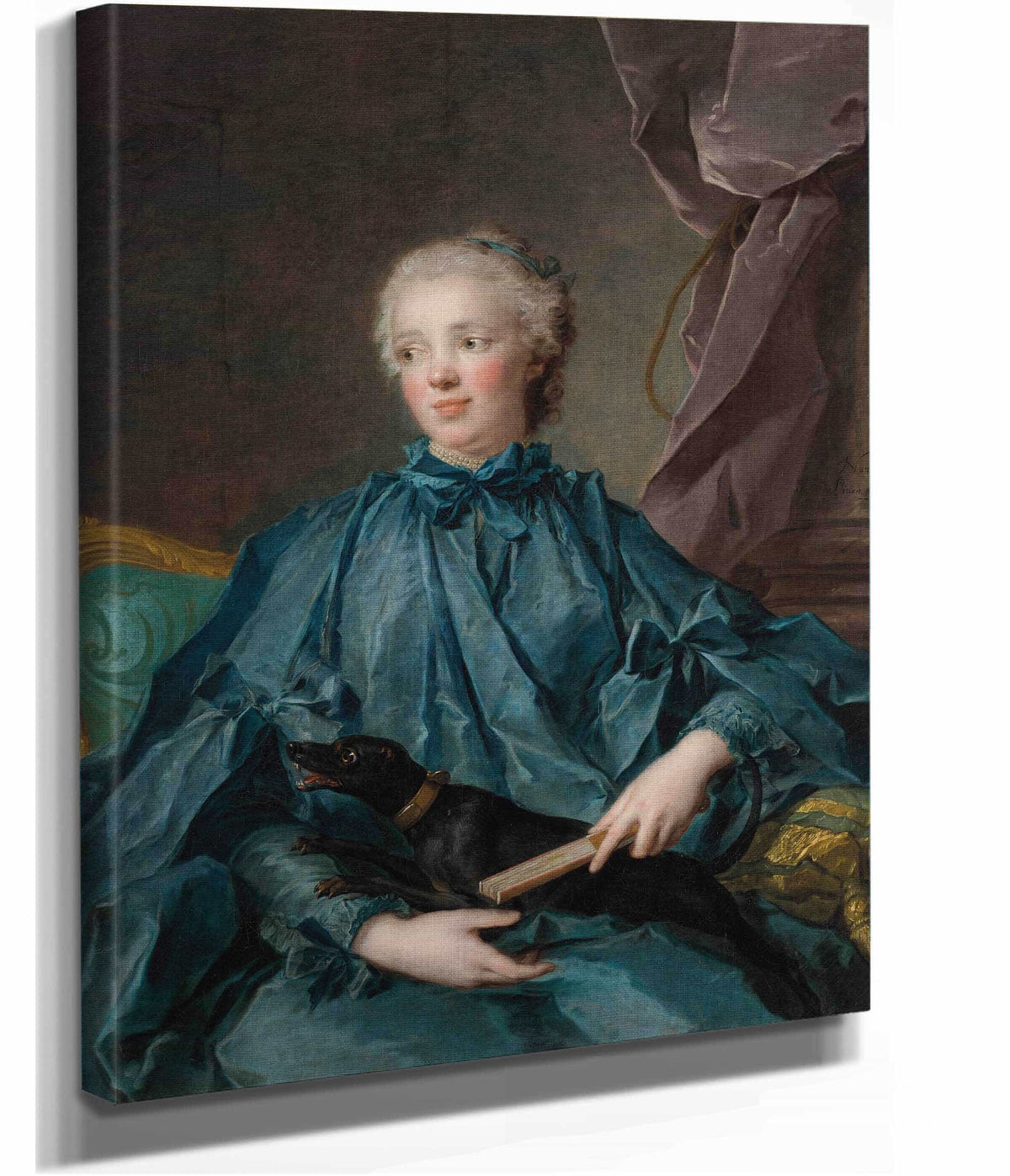 Portrait Of Marie Rose Larlan De Rochefort Marquise De Netumieres by Jean Marc Nattier