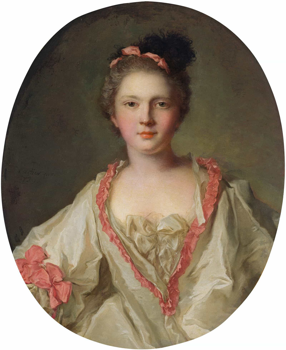Portrait Of Marie Therese Geoffrin Marquise De La Ferte Imbault by Jean Marc Nattier