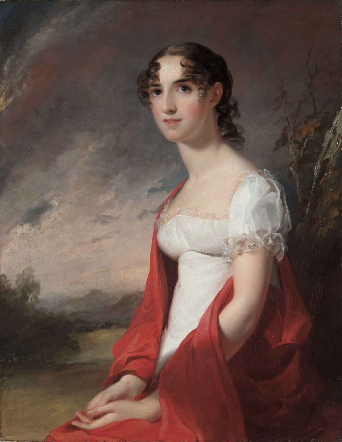 Portrait Of Mary Sicard David by Thomas Sully