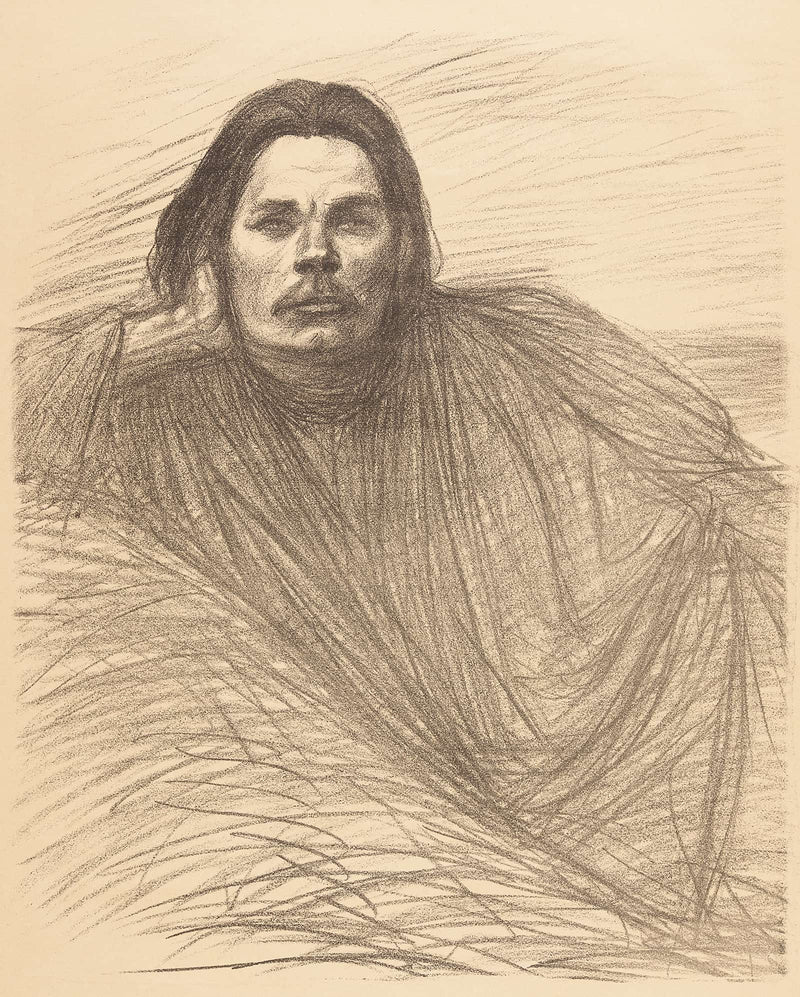 Portrait Of Maxim Gorki by Theophile Alexandre Steinlen