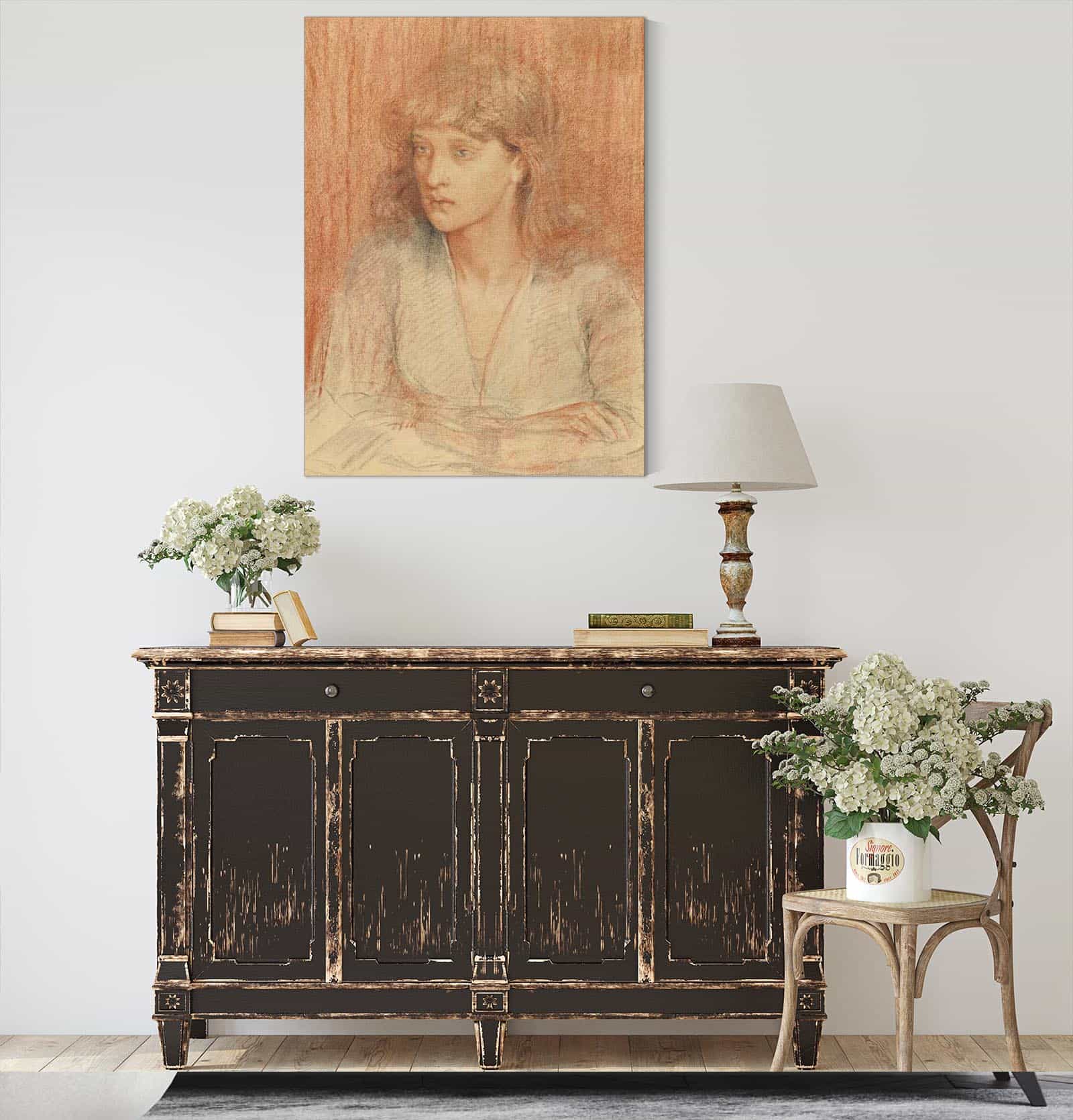 Portrait Of May Morris by Dante Gabriel Rossetti