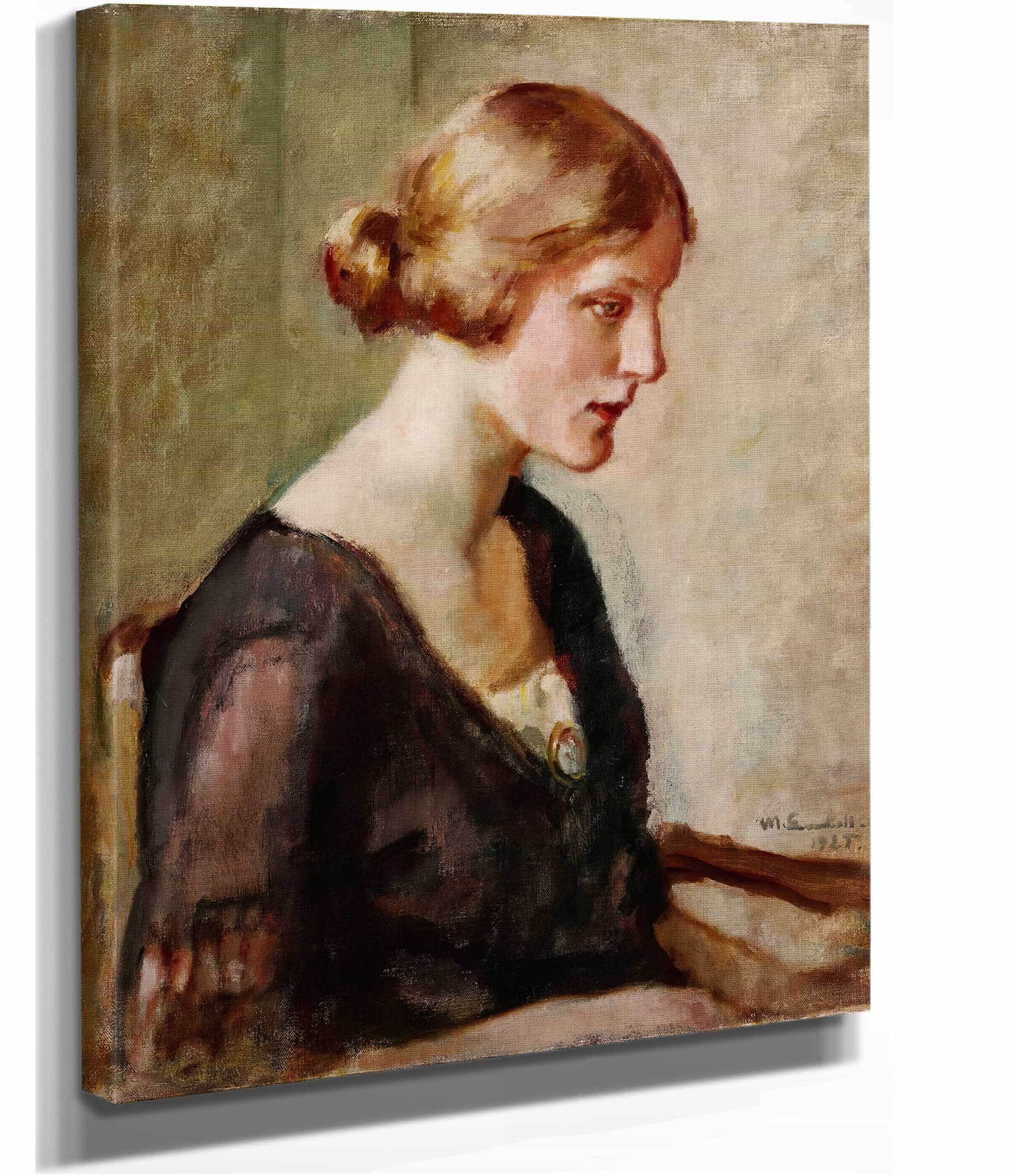 Portrait Of Miss Barbara Lagerborg by Magnus Enckell