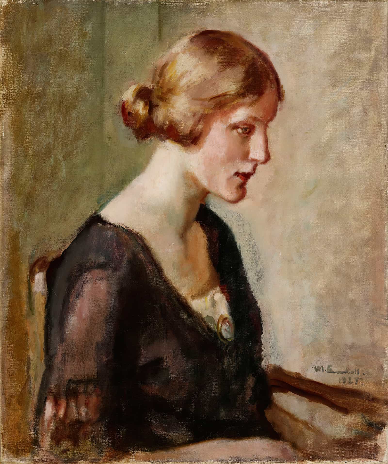 Portrait Of Miss Barbara Lagerborg by Magnus Enckell