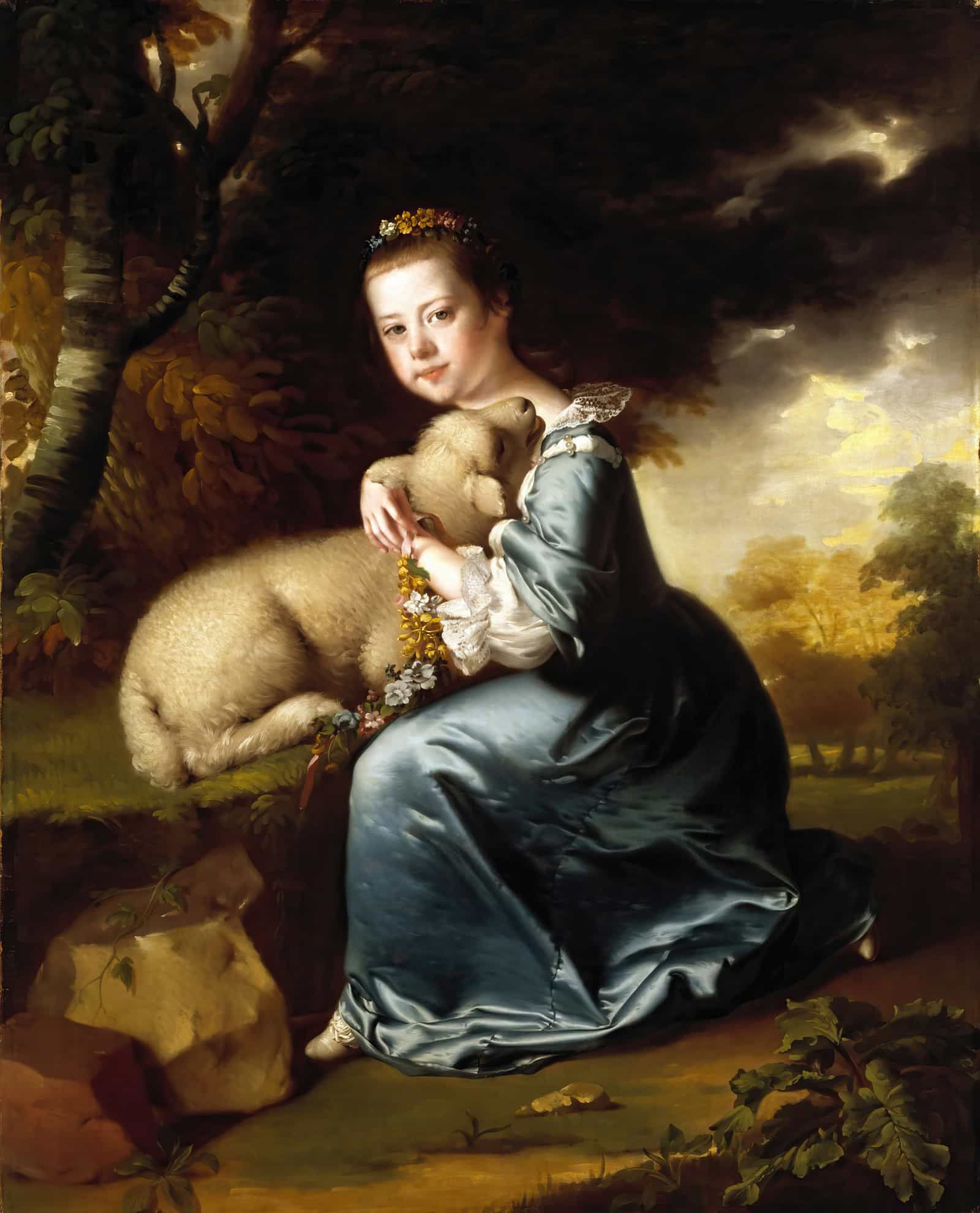 Portrait Of Miss Frances Warren by Joseph Wright Of Derby