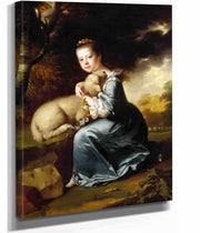 Portrait Of Miss Frances Warren by Joseph Wright Of Derby