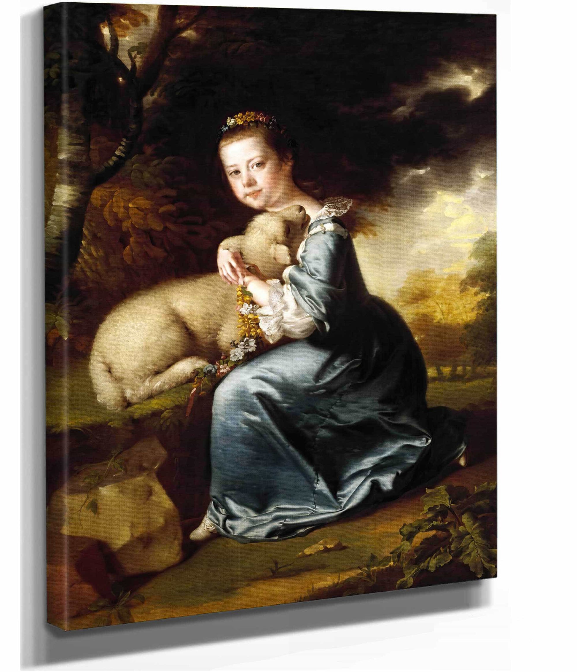 Portrait Of Miss Frances Warren by Joseph Wright Of Derby