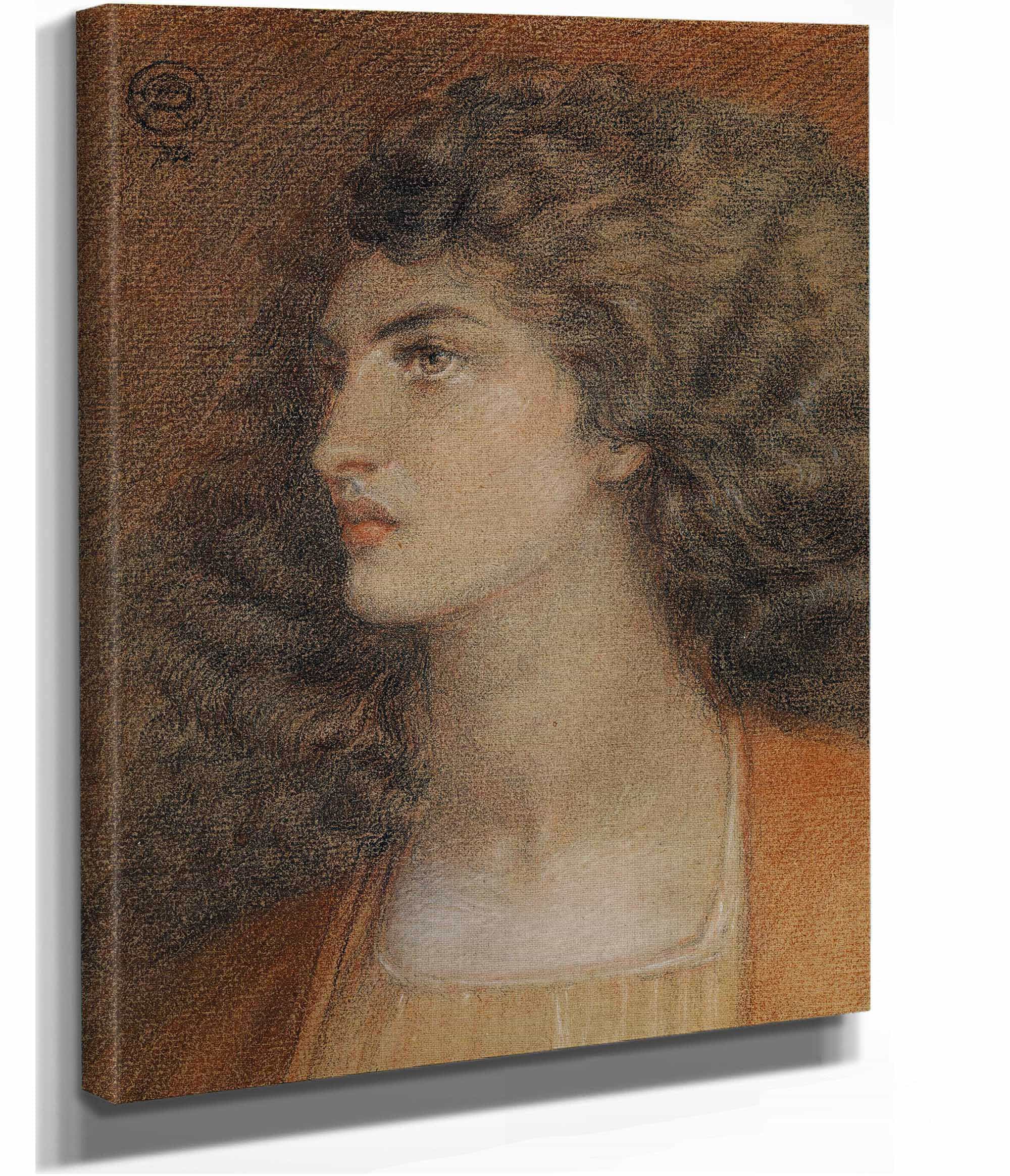Portrait Of Miss Herbert by Dante Gabriel Rossetti
