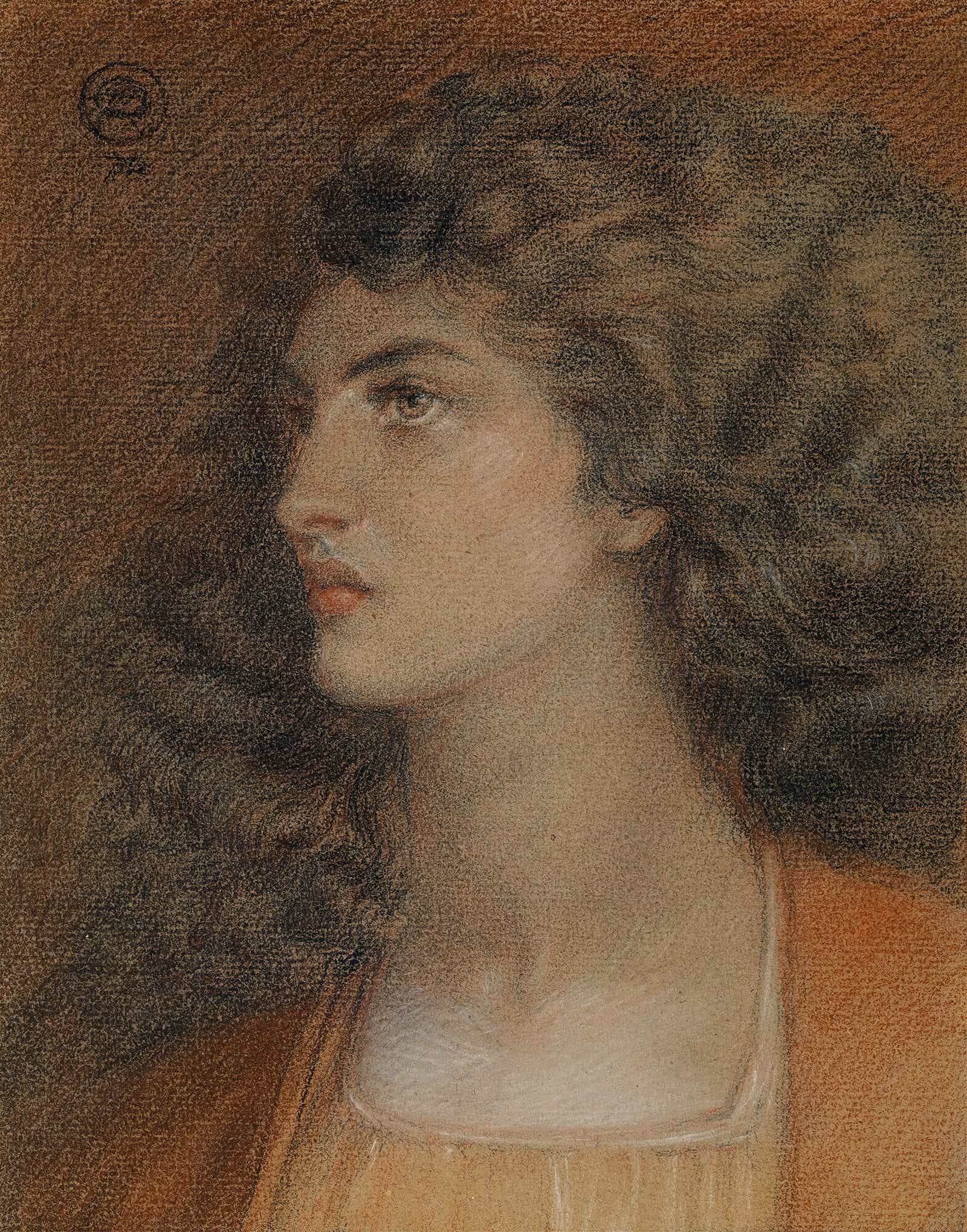 Portrait Of Miss Herbert by Dante Gabriel Rossetti