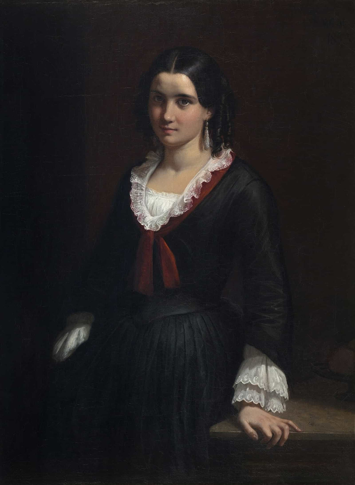 Portrait Of Miss Vilhelmine Ville Hage Later Mrs Heise  by Wilhelm Marstrand