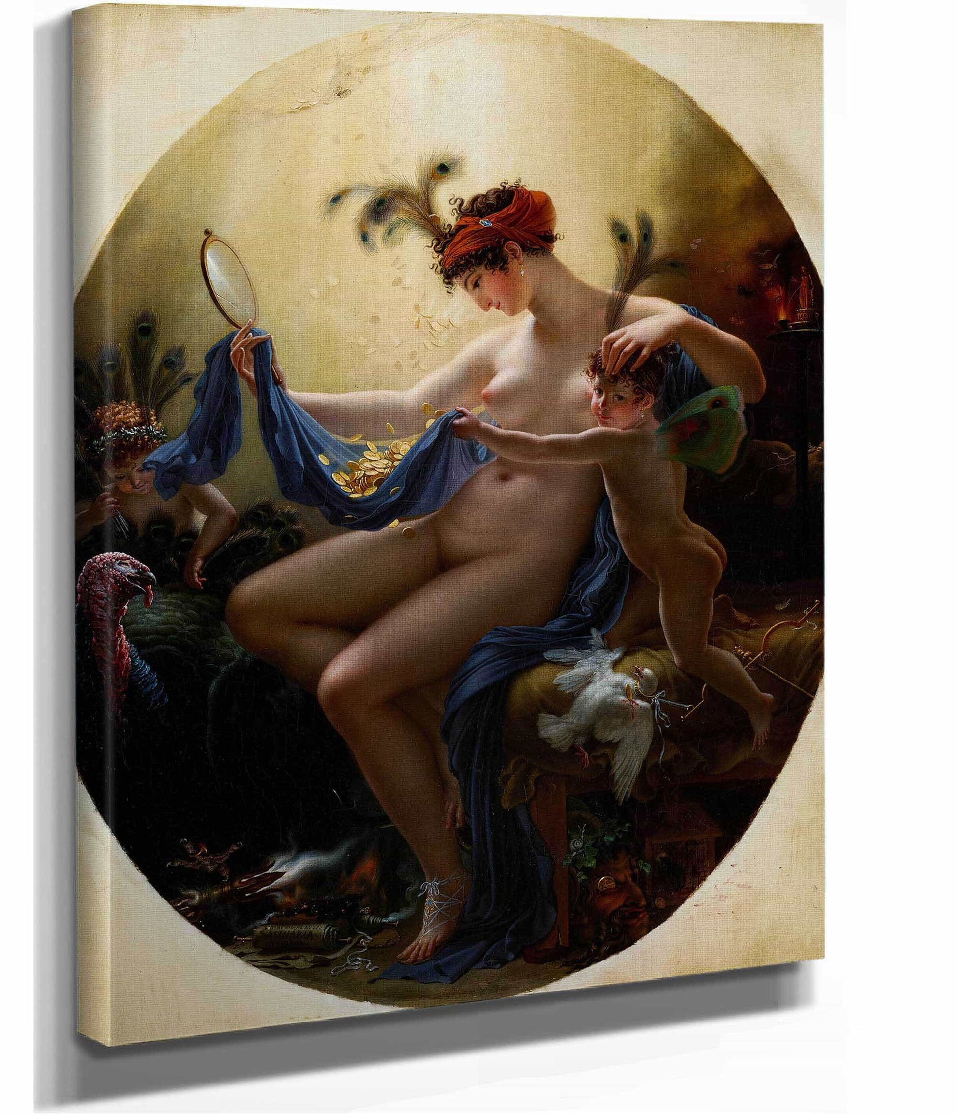 Portrait Of Mlle Lange As Danae by Anne Louis Girodet Trioson