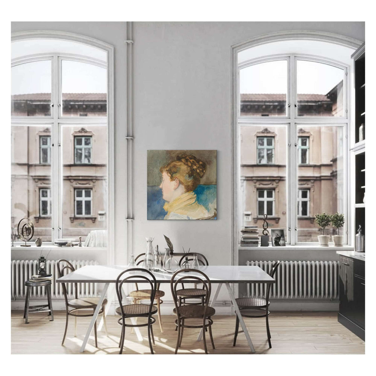 Portrait Of Mrs. Abbey by Edwin Austin Abbey