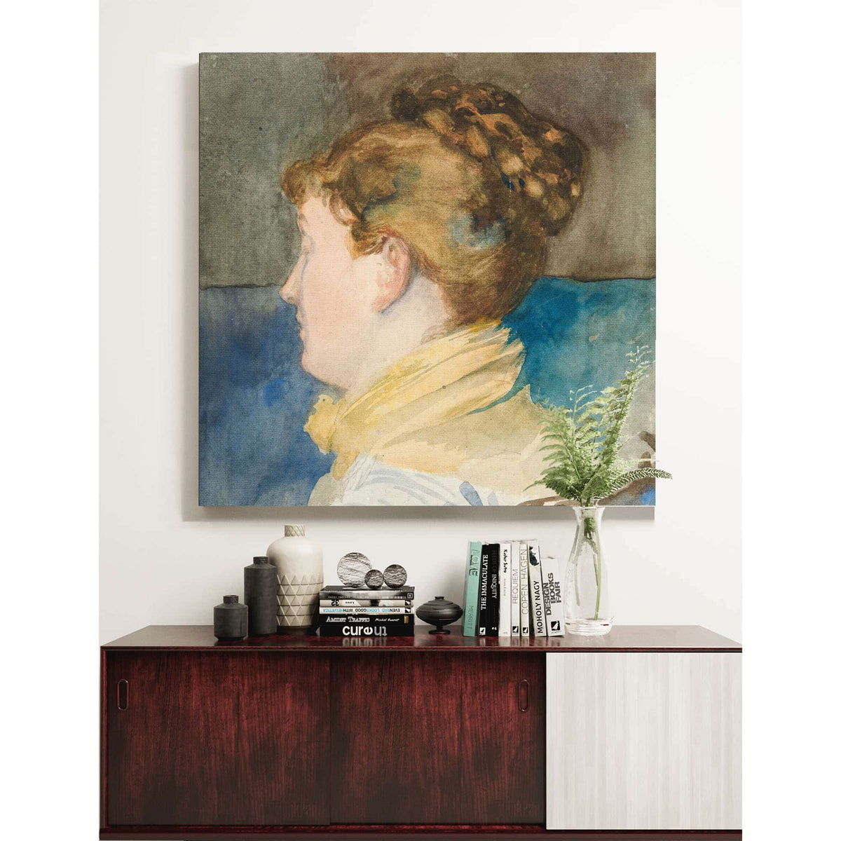 Portrait Of Mrs. Abbey by Edwin Austin Abbey