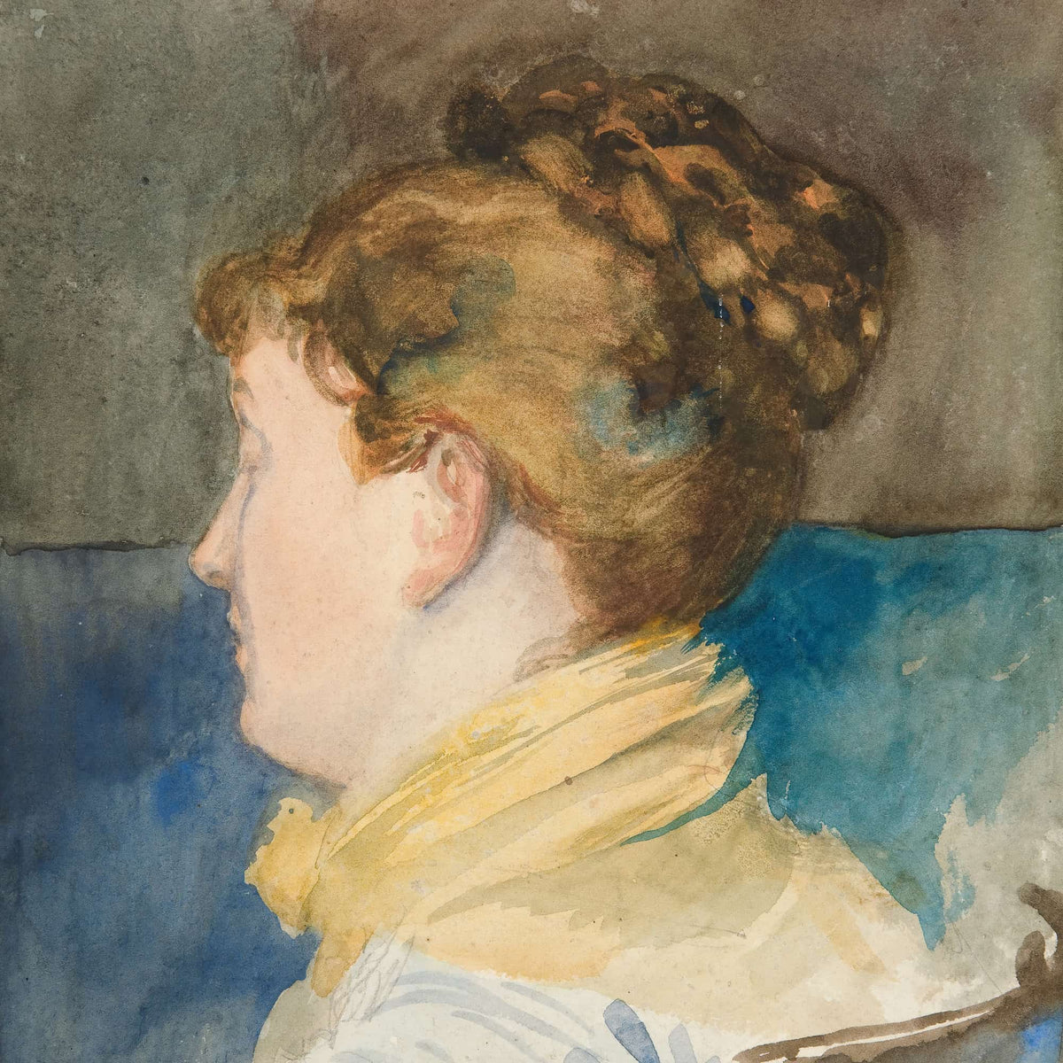 Portrait Of Mrs. Abbey by Edwin Austin Abbey