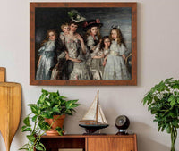 Portrait Of Mrs Agm Van Ogtrop Hanlo And Her Five Children by Therese Schwartze