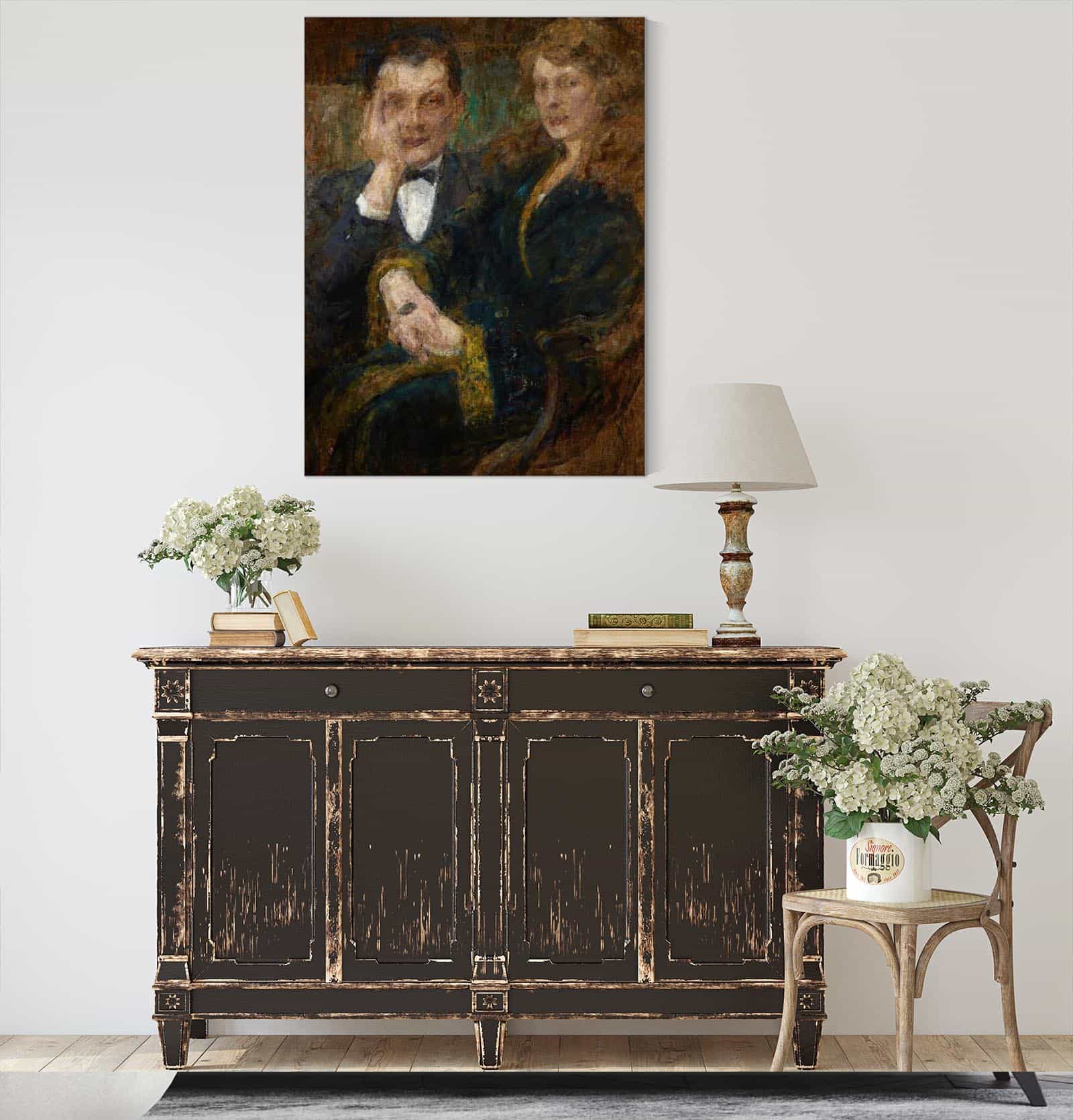 Portrait Of Mrs And Mr Smogorzewski by Olga Boznanska