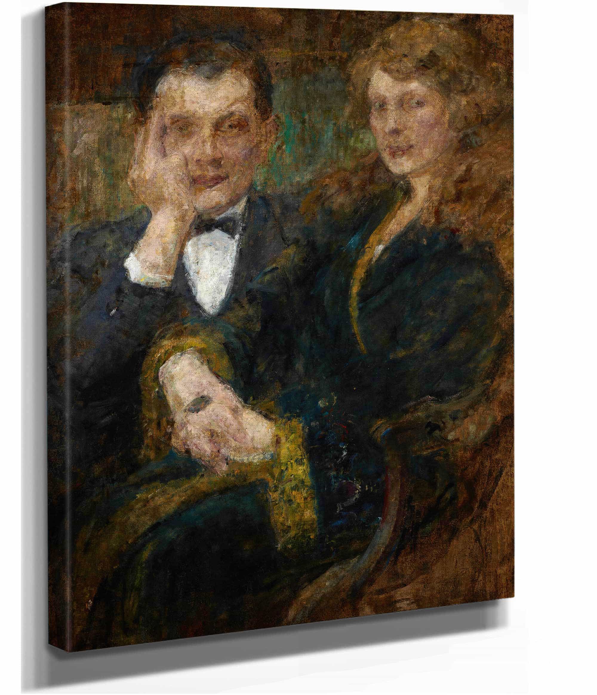 Portrait Of Mrs And Mr Smogorzewski by Olga Boznanska