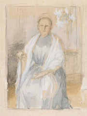 Portrait Of Mrs Anna Sinebrychoff Sketch by Albert Edelfelt