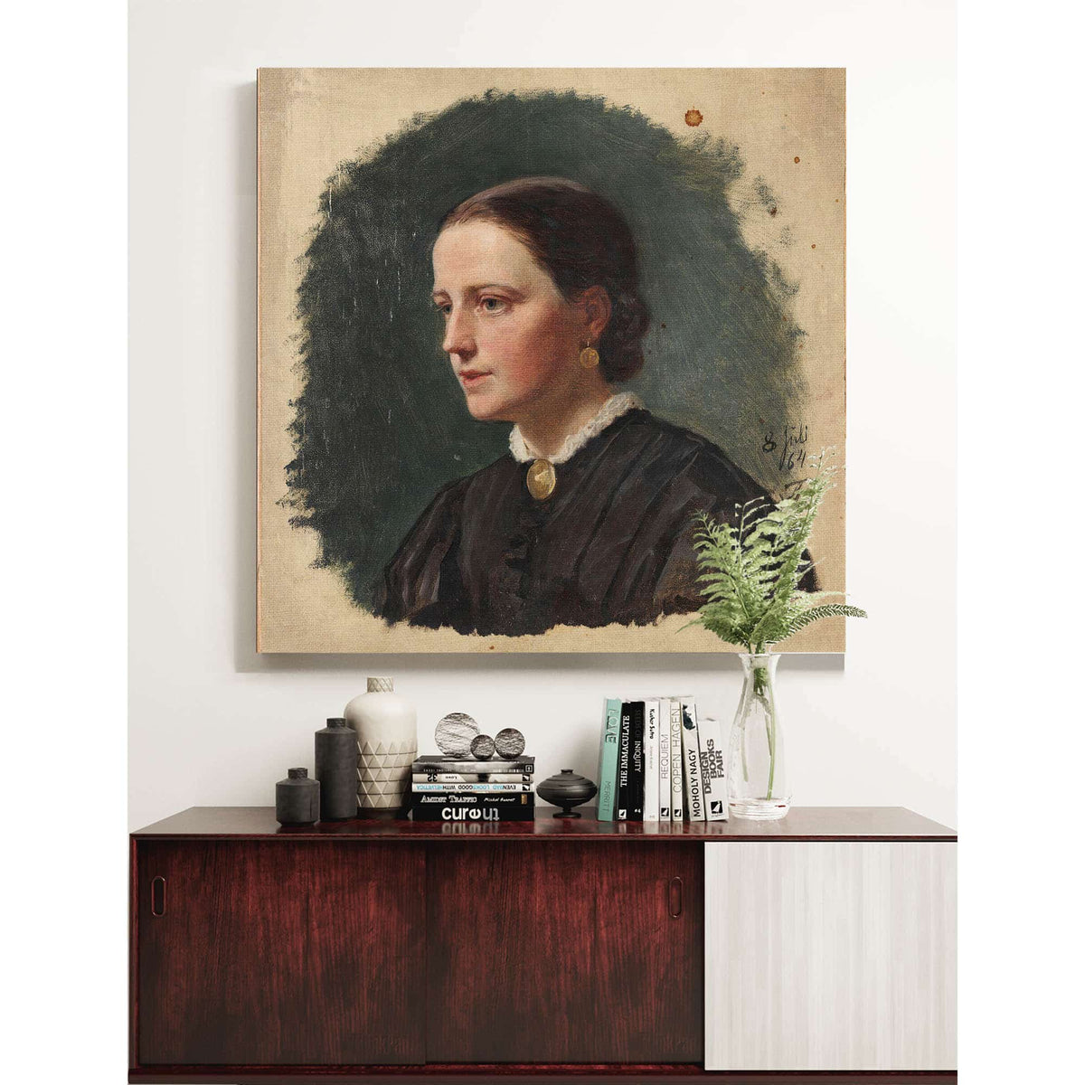 Portrait Of Mrs. Duus by Adolph Tidemand