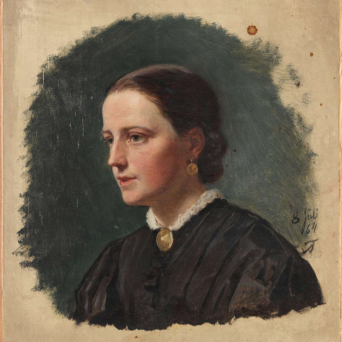 Portrait Of Mrs. Duus by Adolph Tidemand