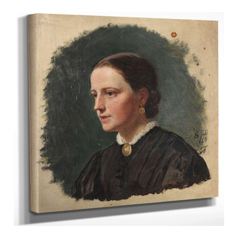 Portrait Of Mrs. Duus by Adolph Tidemand