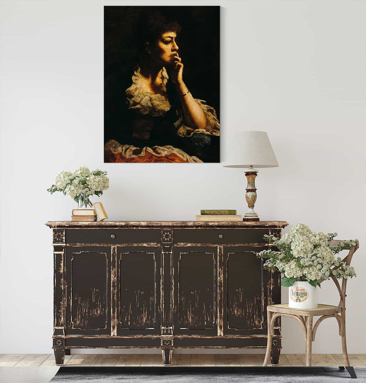 Portrait Of Mrs Eastman Johnson by Eastman Johnson