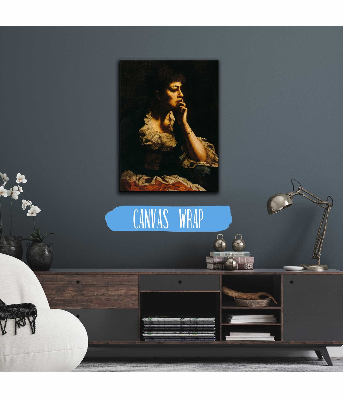 Portrait Of Mrs Eastman Johnson by Eastman Johnson