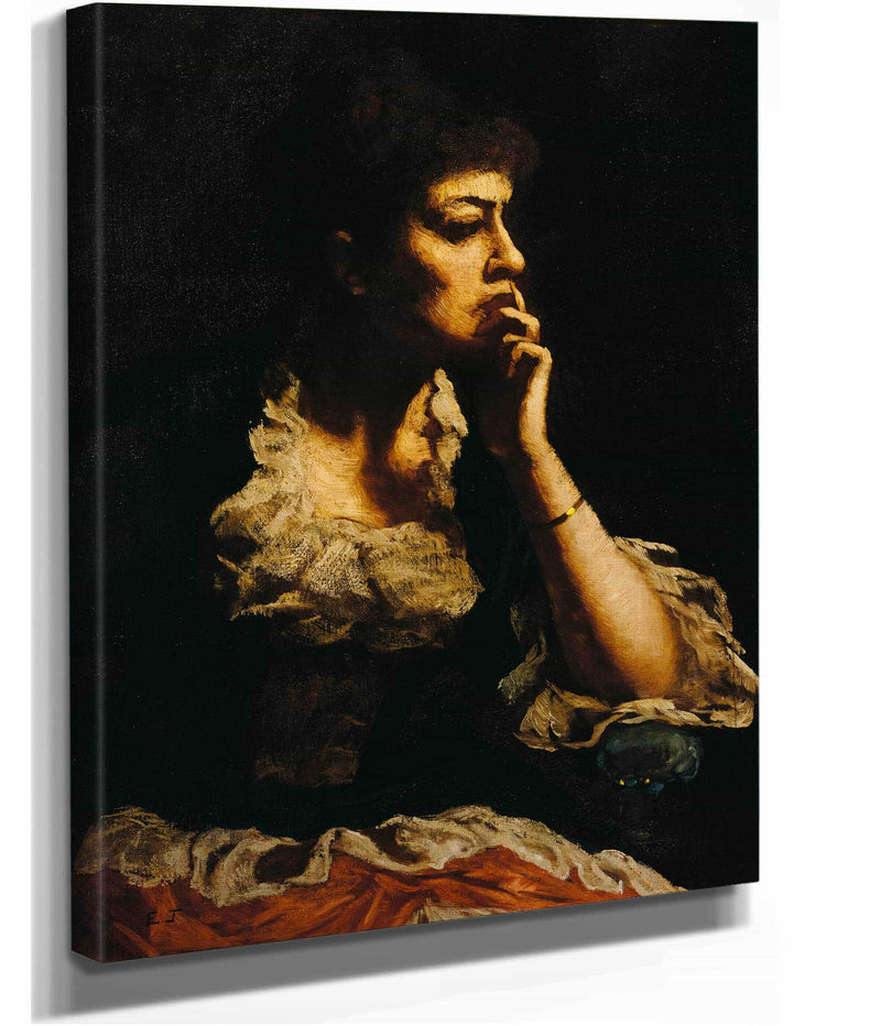 Portrait Of Mrs Eastman Johnson by Eastman Johnson