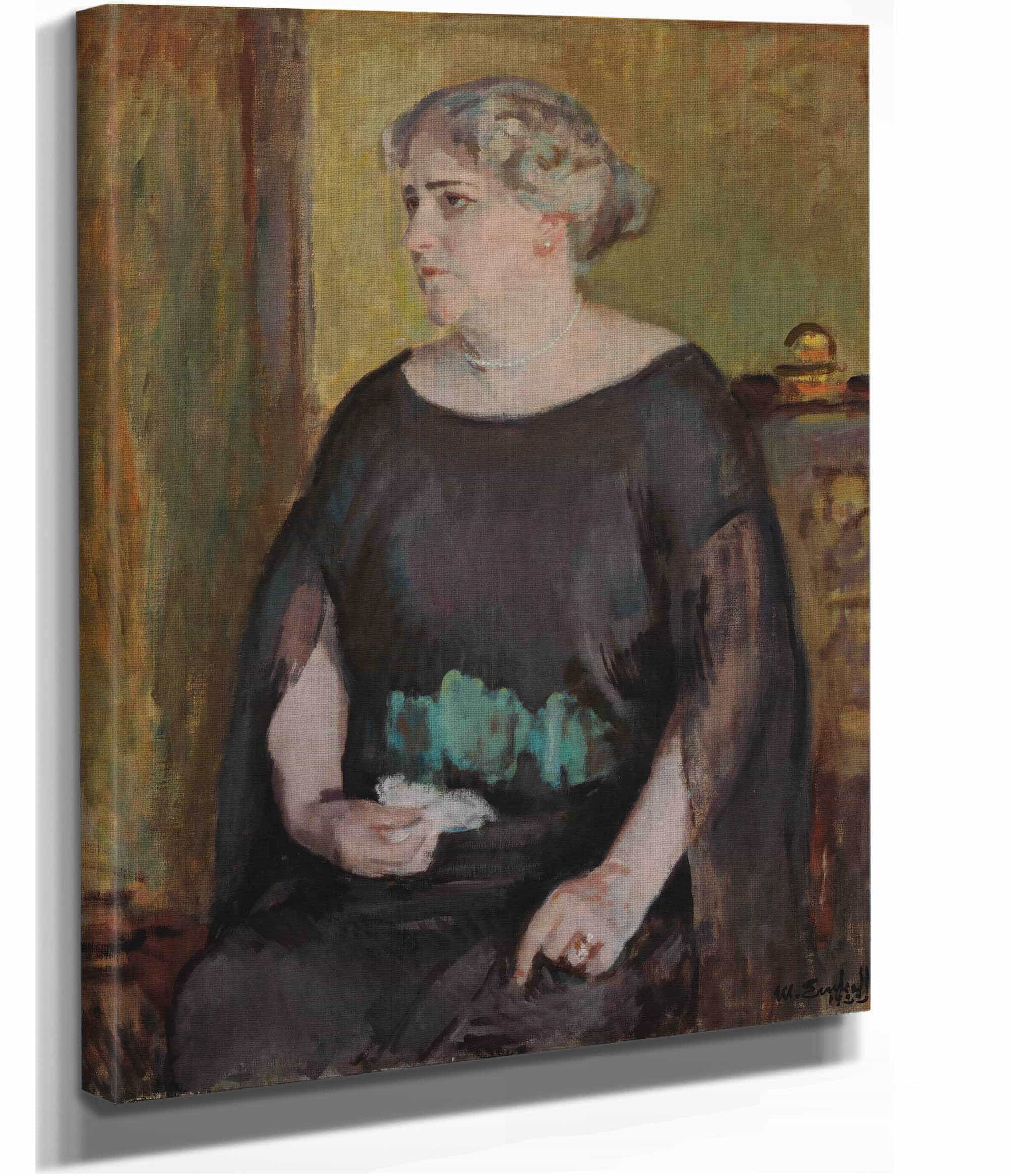 Portrait Of Mrs Lydia Keirkner by Magnus Enckell