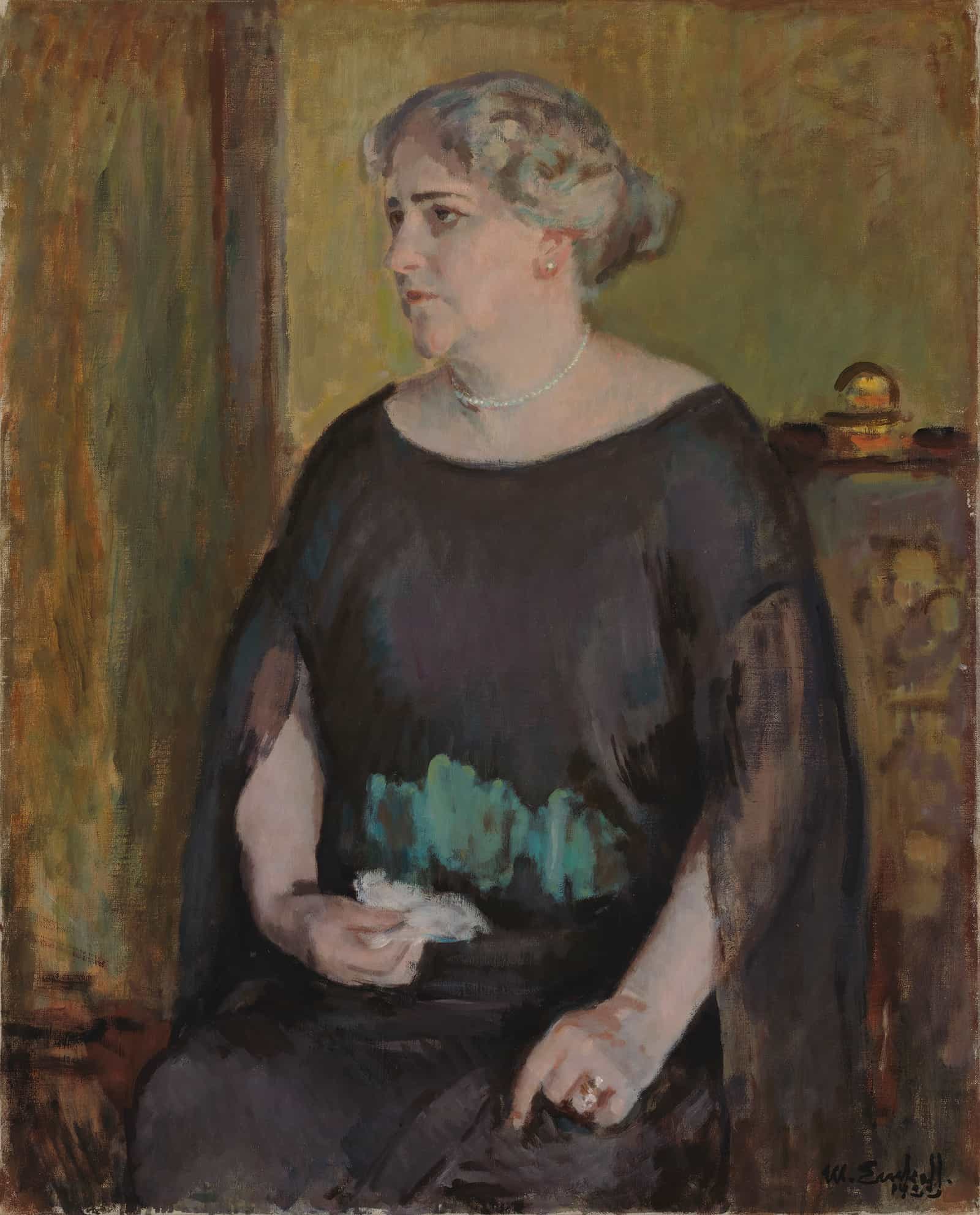 Portrait Of Mrs Lydia Keirkner by Magnus Enckell