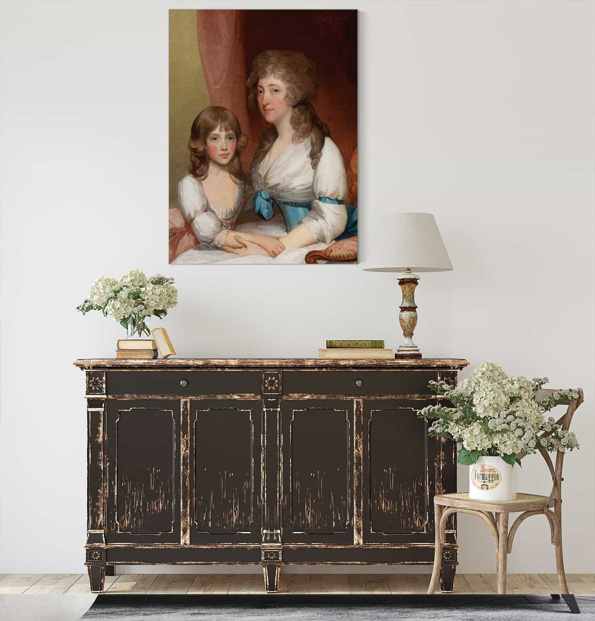 Portrait Of Mrs Samuel Dick And Her Daughter by Gilbert Stuart