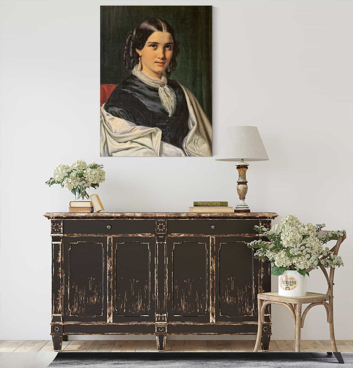 Portrait Of Mrs Vilhelmine Heise Born Hage  by Wilhelm Marstrand