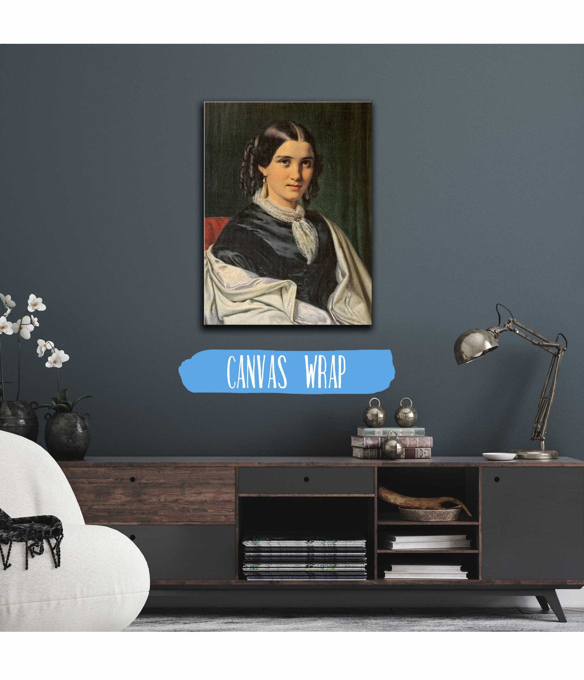 Portrait Of Mrs Vilhelmine Heise Born Hage  by Wilhelm Marstrand