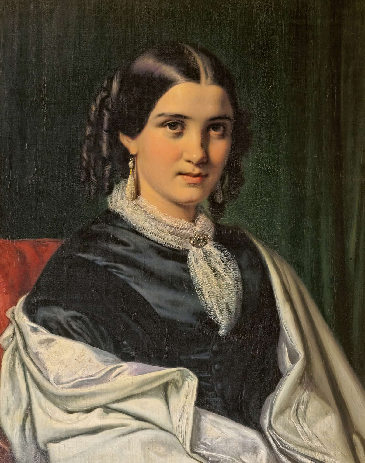 Portrait Of Mrs Vilhelmine Heise Born Hage  by Wilhelm Marstrand