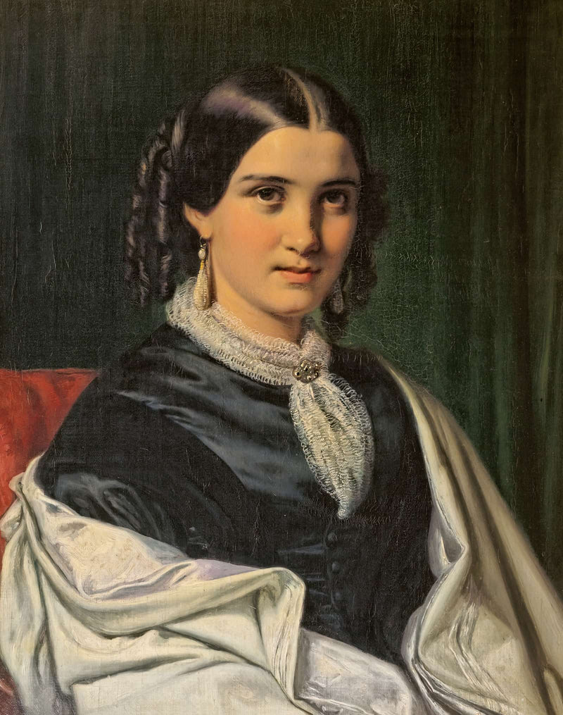 Portrait Of Mrs Vilhelmine Heise Born Hage  by Wilhelm Marstrand