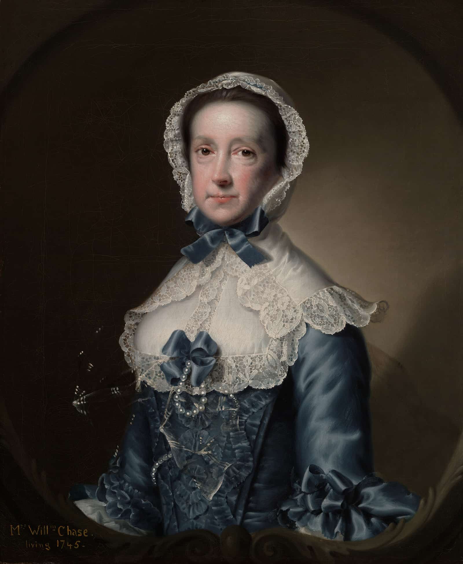 Portrait Of Mrs William Chase Sr   by Joseph Wright Of Derby