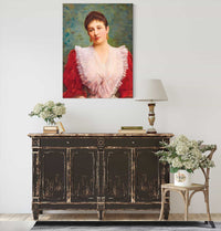 Portrait Of Olga Sardegna Daverio by Eugen Von Blaas